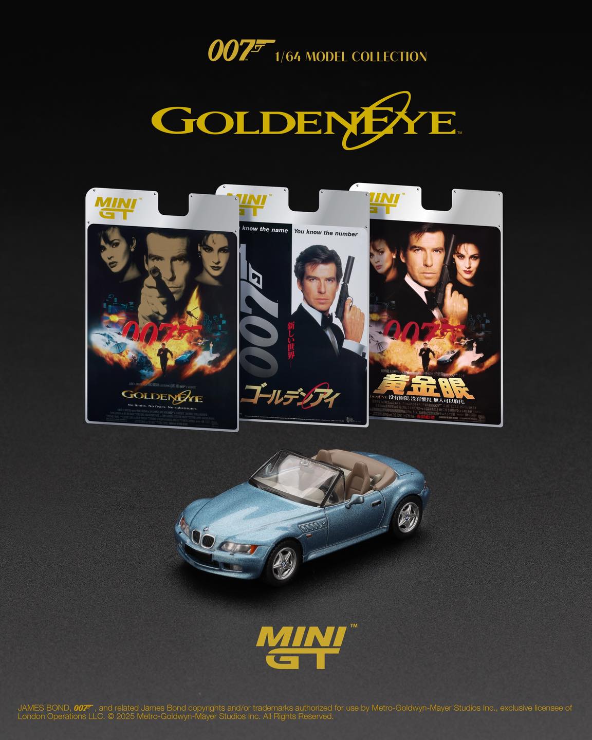 [PRE ORDER] Mini GT 1/64 "BMW Z3 "GoldenEye" Blister MGT00914-007E Diecast Scale Model