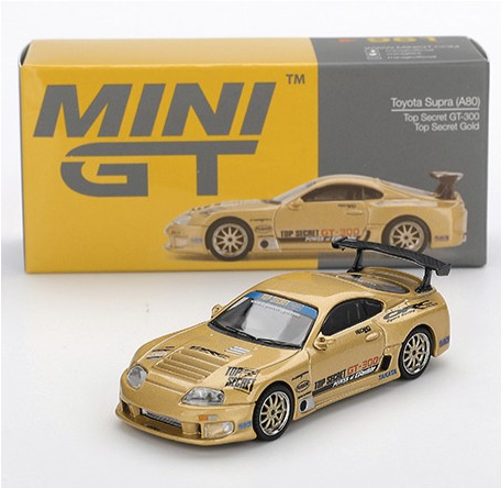 MiniGT 1/64 "Toyota Supra (A80) Top Secret GT-300  Top Secret Gold"  MGT00961-R Diecast Scale Model