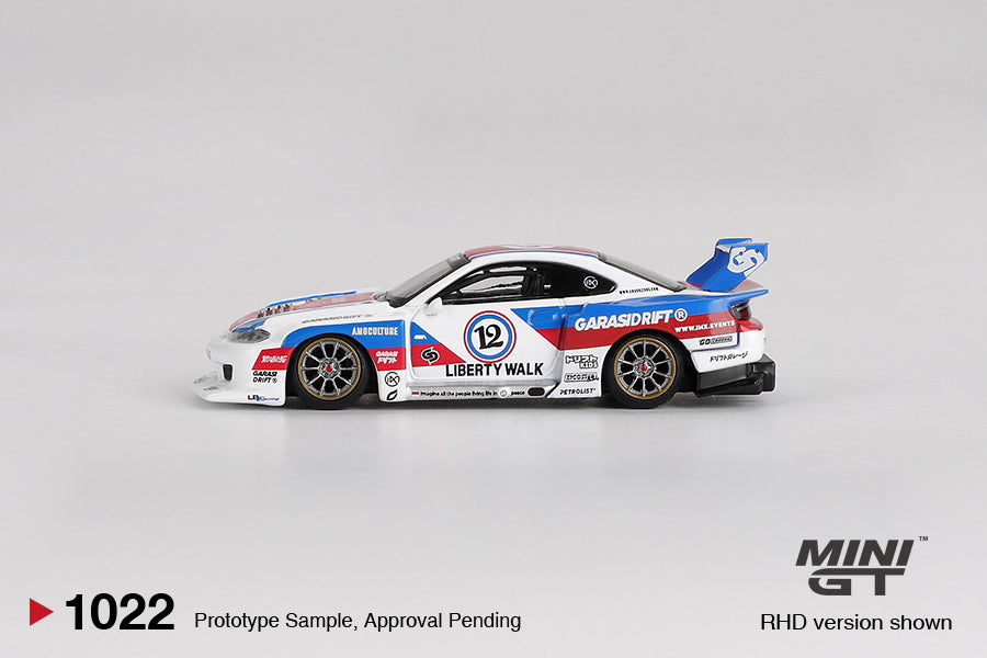 Mini GT 1/64 Nissan LB-Super Silhouette S15 SILVIA GARASIDRIFT x LBWK 2025 MGT01022-R Diecast Scale Model