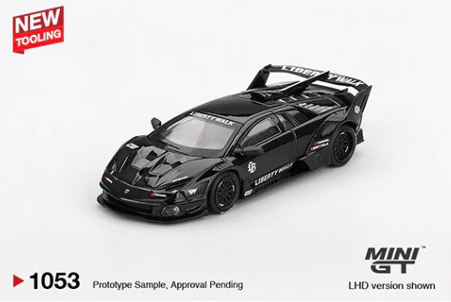 Mini GT 1/64 Lamborghini LB-Silhouette WORKS MURCIELAGO GT EVO Black MGT01053-L Diecast Scale Model