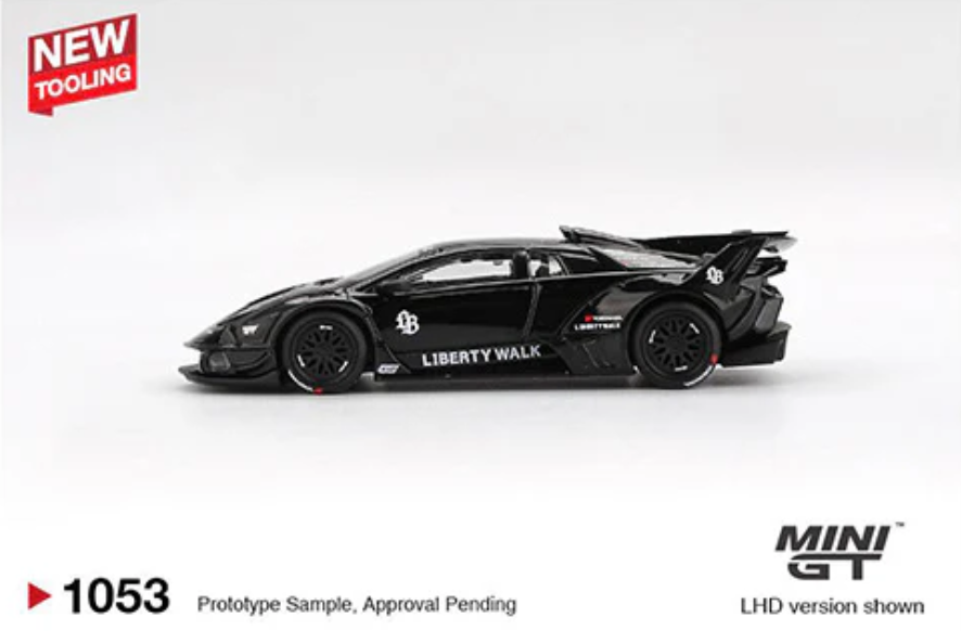 Mini GT 1/64 Lamborghini LB-Silhouette WORKS MURCIELAGO GT EVO Black MGT01053-L Diecast Scale Model