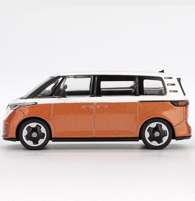 Mini GT 1/64 Volkswagen ID.Buzz Candy White / Energetic Orange MGT01061-L Diecast Scale Model