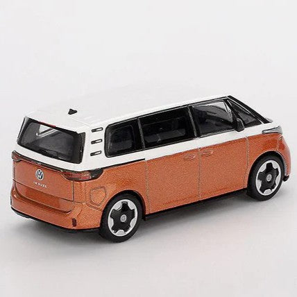 Mini GT 1/64 Volkswagen ID.Buzz Candy White / Energetic Orange MGT01061-L Diecast Scale Model