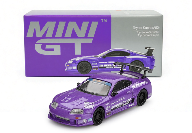 Mini GT 1/64 Toyota Supra MK4 (A80) Top Secret GT-300 Purple 2014 MGT1067-L Diecast Scale Model