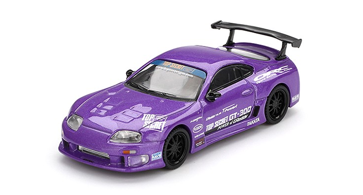 Mini GT 1/64 Toyota Supra MK4 (A80) Top Secret GT-300 Purple 2014 MGT1067-L Diecast Scale Model