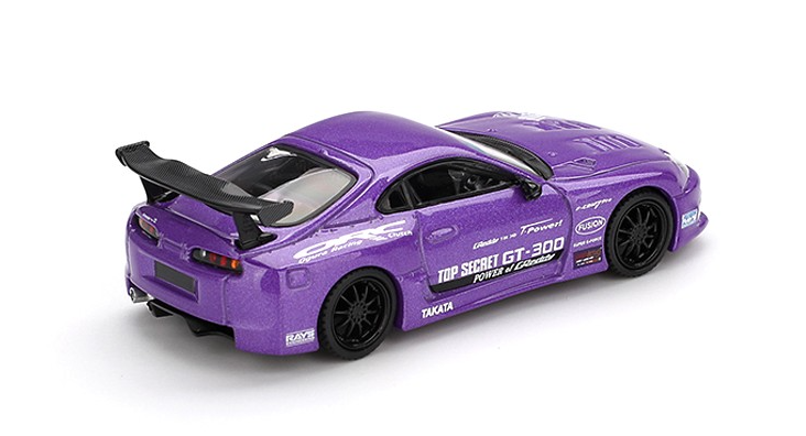 Mini GT 1/64 Toyota Supra MK4 (A80) Top Secret GT-300 Purple 2014 MGT1067-L Diecast Scale Model