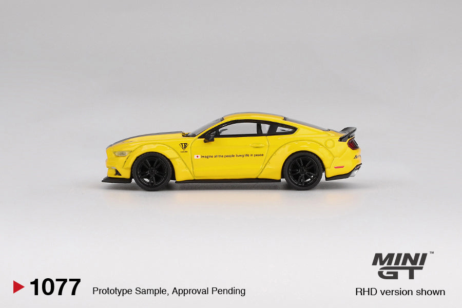 Mini GT 1/64 LB-WORKS FORD MUSTANG Triple Yellow MGT01077-L Diecast Scale Model