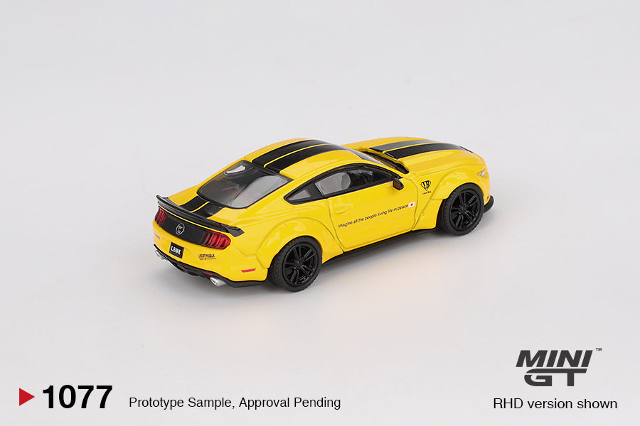 Mini GT 1/64 LB-WORKS FORD MUSTANG Triple Yellow MGT01077-L Diecast Scale Model