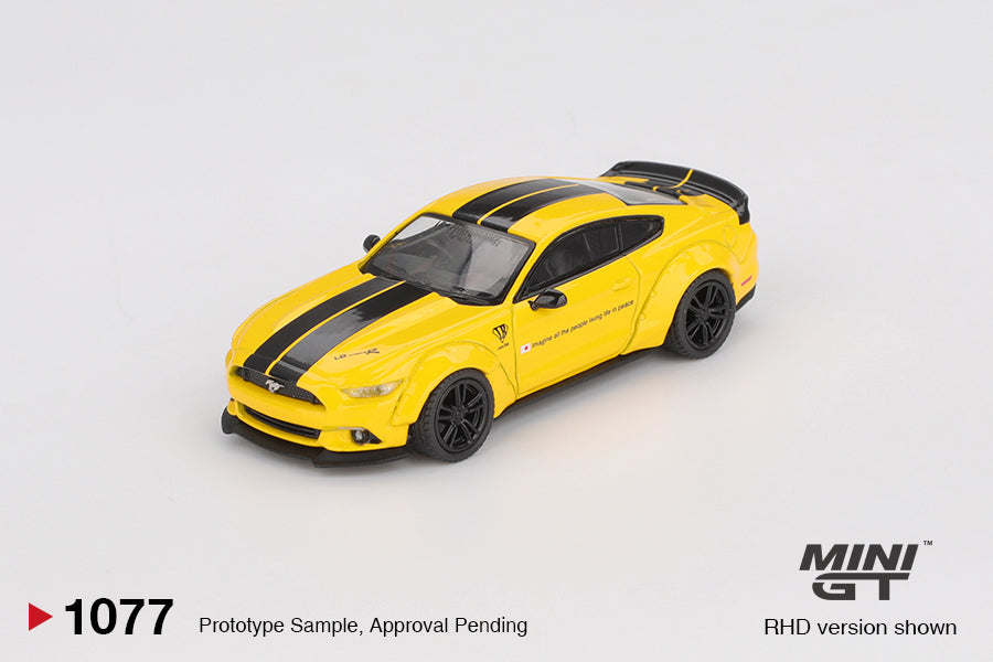 Mini GT 1/64 LB-WORKS FORD MUSTANG Triple Yellow MGT01077-L Diecast Scale Model