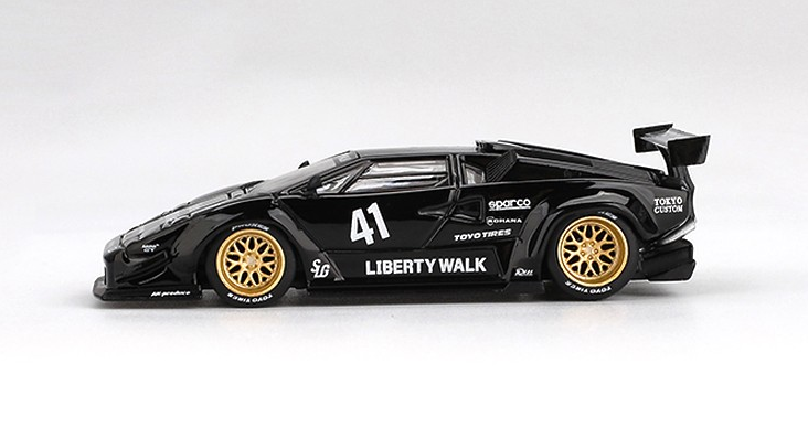 Mini GT 1/64 Lamborghini Countach LB-WORKS Black MGT01081-L Diecast Scale Model