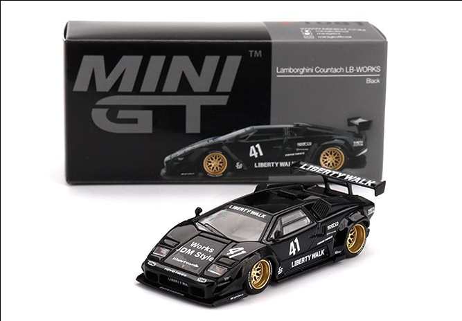 Mini GT 1/64 Lamborghini Countach LB-WORKS Black MGT01081-L Diecast Scale Model