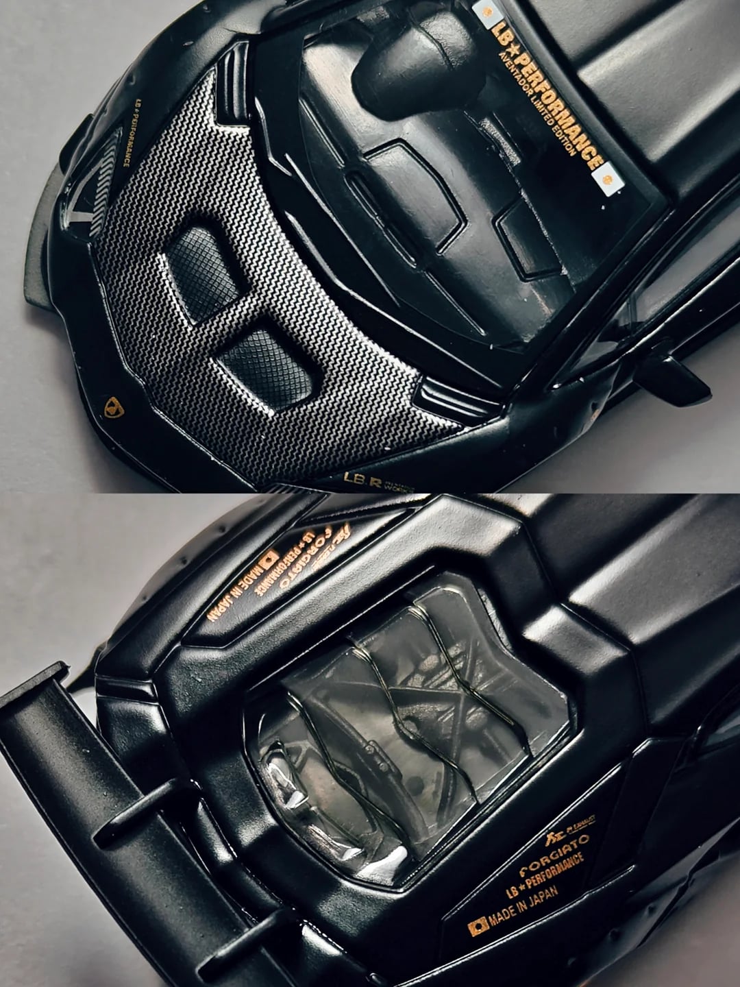 Mini GT 1/64 LB★WORKS Lamborghini Aventador Limited Edition Matte Black MGT01087-L Diecast Scale Model