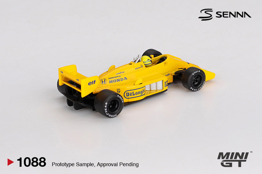 Mini GT 1/64 Lotus 99T #12 Ayrton Senna 1987 Monaco Grand Prix Winner MGT01088-L Diecast Scale Model