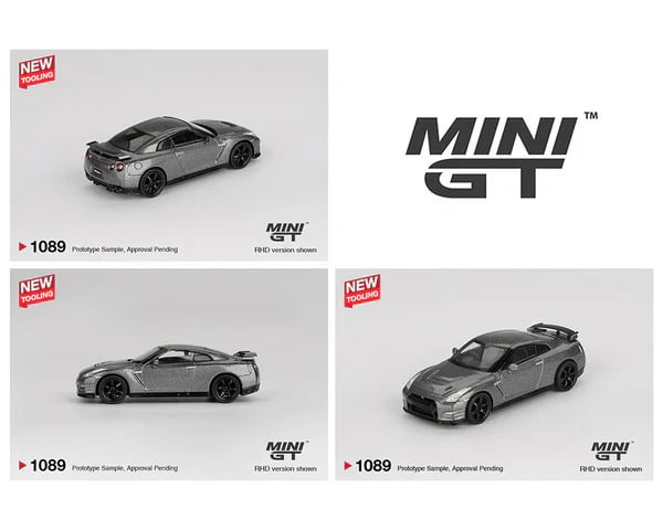 Mini GT 1/64 NISSAN GT-R 2013 Dark Metal Gray (NISMO R35 CRS Version) MGT01089-R Diecast Scale Model