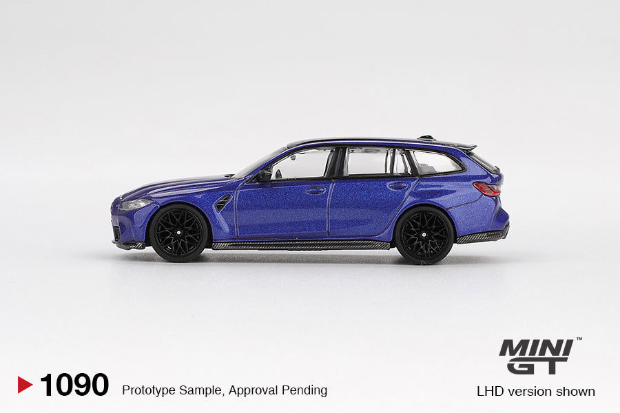 Mini GT 1/64 BMW M3 Competition Touring Portimao Blue Metallic MGT01090-L Diecast Scale Model