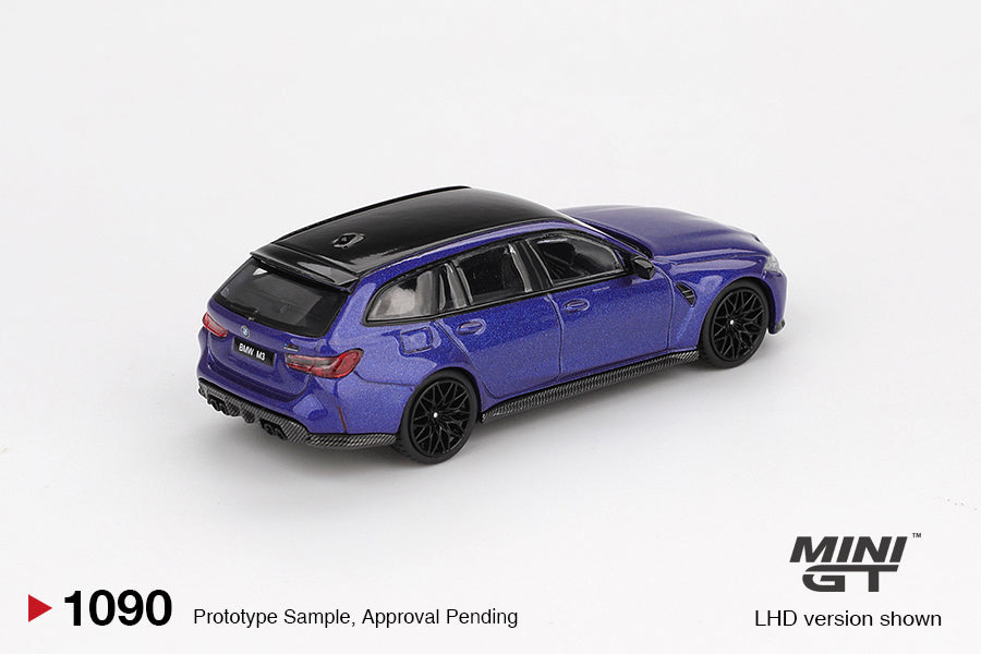 Mini GT 1/64 BMW M3 Competition Touring Portimao Blue Metallic MGT01090-L Diecast Scale Model