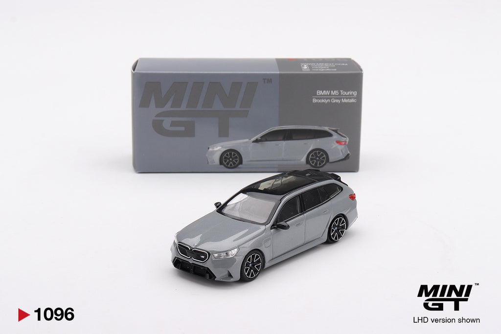 Mini GT 1/64 BMW M5 Touring Brooklyn Grey Metallic MGT01096-L Diecast Scale Model