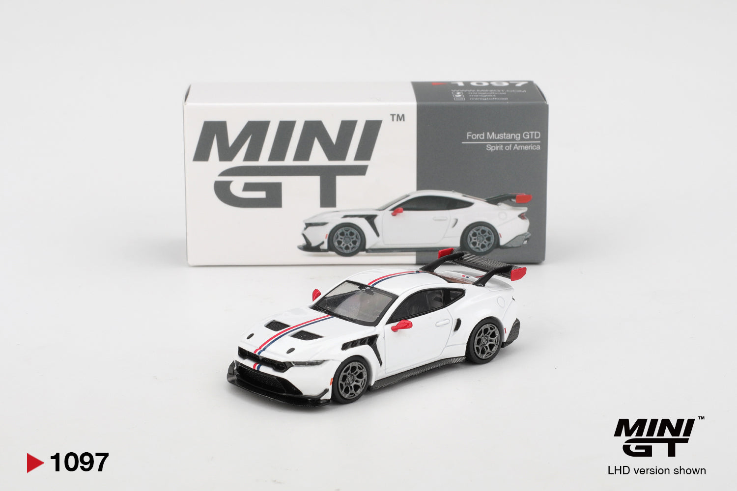 Mini GT 1/64 Ford Mustang GTD Spirit of America MGT01097-L Diecast Scale Model