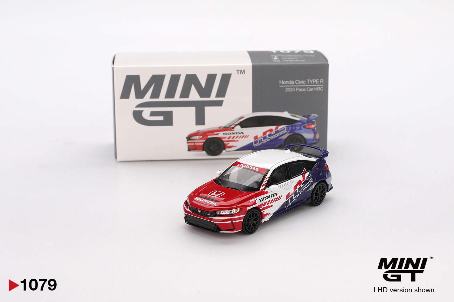 Mini GT 1/64 Honda Civic TYPE R 2024 Pace Car HRC MGT01079-L Diecast Scale Model