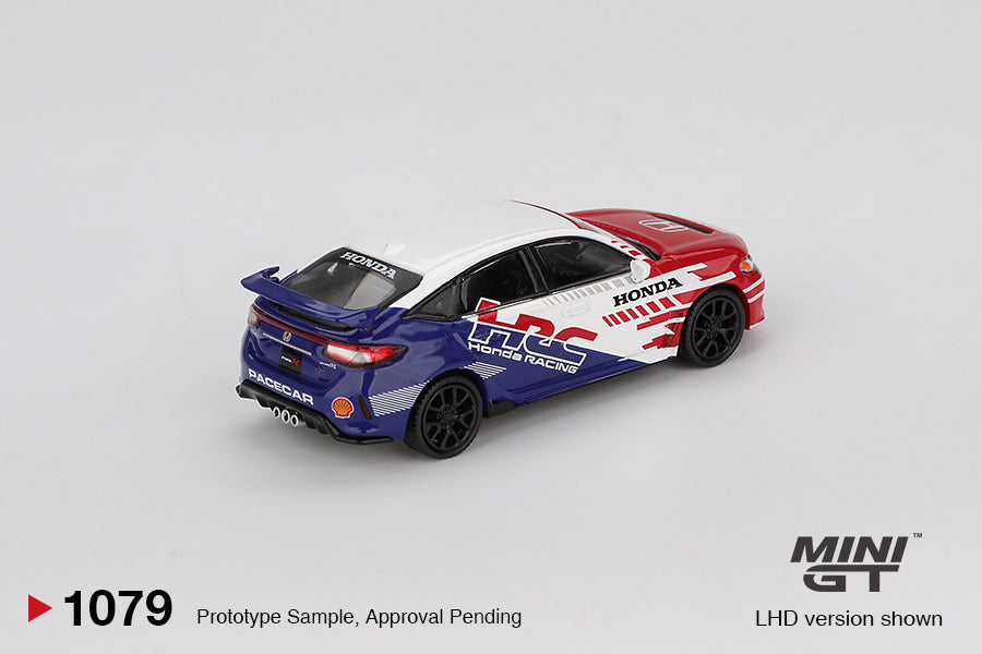 Mini GT 1/64 Honda Civic TYPE R 2024 Pace Car HRC MGT01079-L Diecast Scale Model