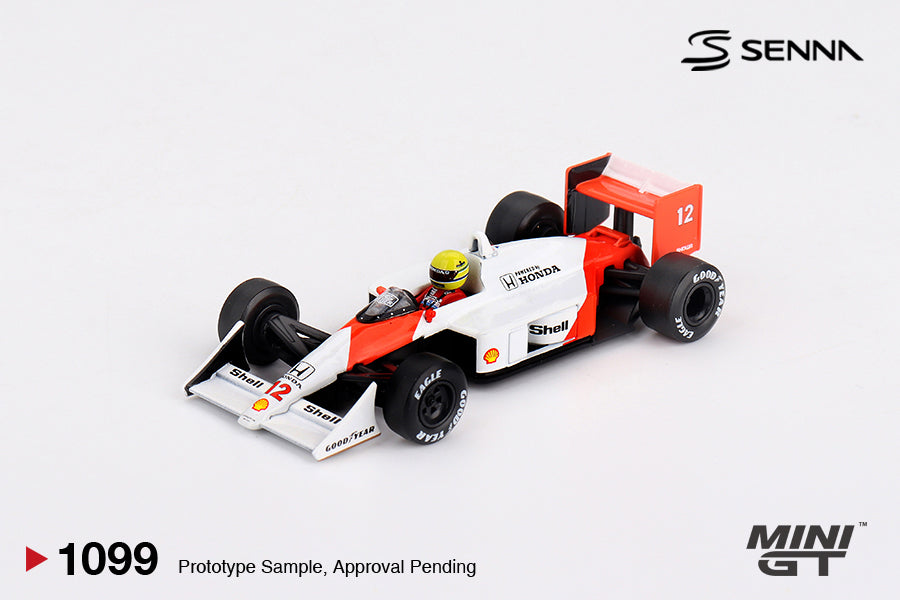 Mini GT 1/64 McLaren MP4/4 #12 Ayrton Senna 1988 Japanese Grand Prix Winner MGT01099-L Diecast Scale Model