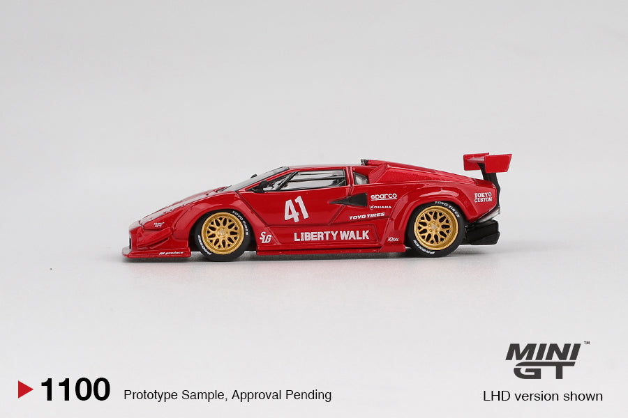 Mini GT 1/64 Lamborghini Countach LB-WORKS Red MGT01100-L Diecast Scale Model