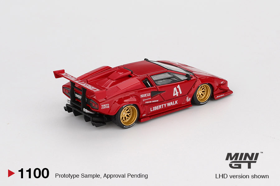 Mini GT 1/64 Lamborghini Countach LB-WORKS Red MGT01100-L Diecast Scale Model