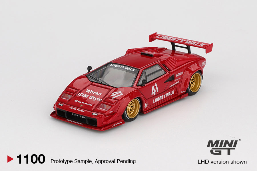 Mini GT 1/64 Lamborghini Countach LB-WORKS Red MGT01100-L Diecast Scale Model