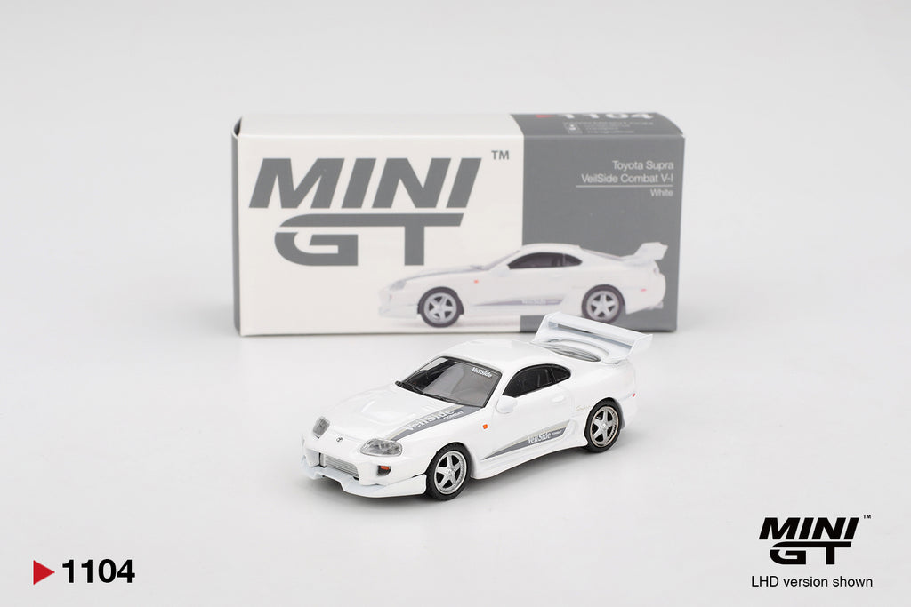 Mini GT 1/64Toyota Supra VeilSide Combat V-I White MGT01104-L Diecast Scale Model