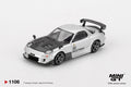 Mini GT 1/64 Mazda RX-7 RE-Amemiya Silver Metallic MGT01106-L Diecast Scale Model