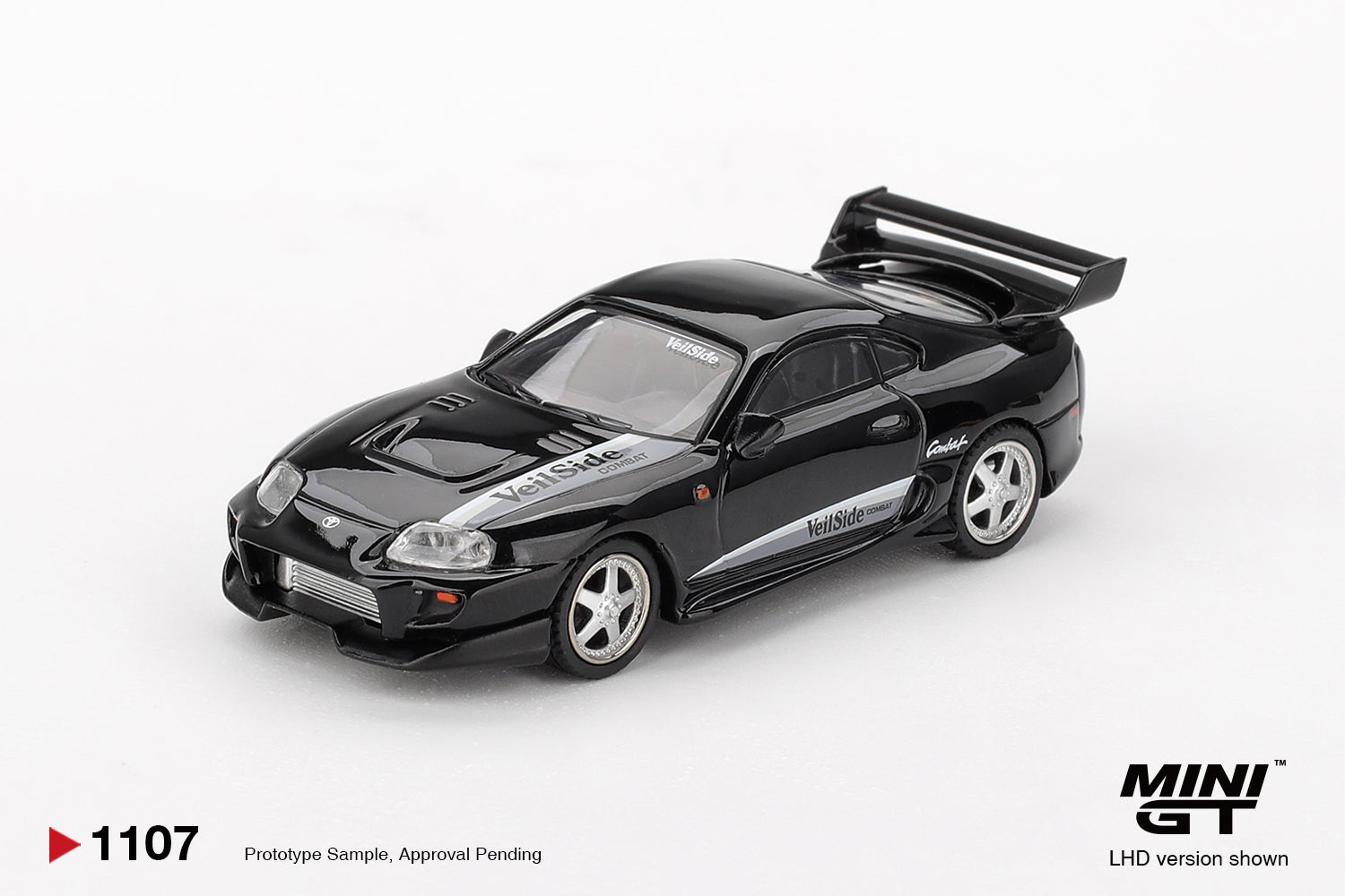 Mini GT 1/64 Toyota Supra VeilSide Combat V-II Black MGT01107-L Diecast Scale Model