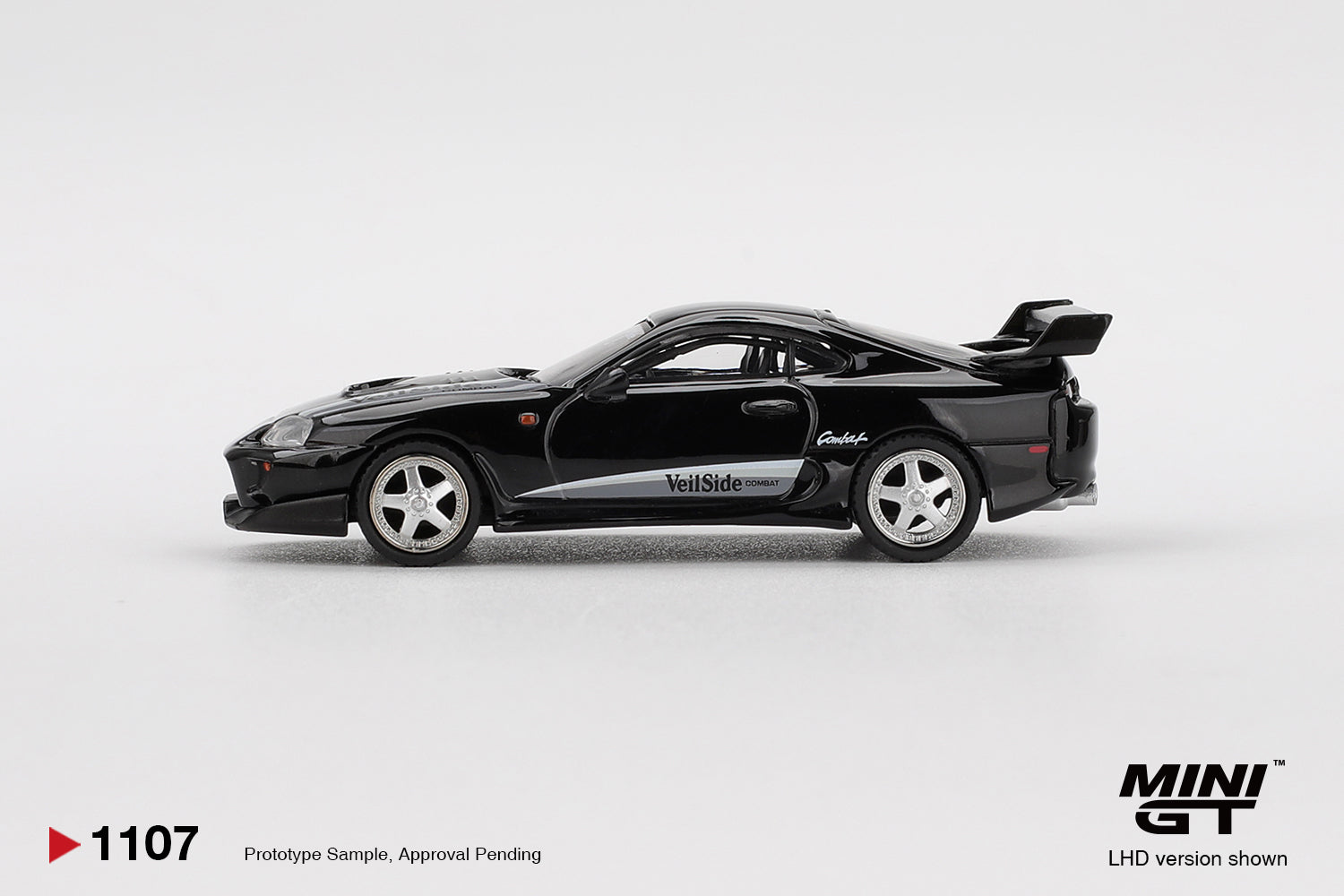 Mini GT 1/64 Toyota Supra VeilSide Combat V-II Black MGT01107-L Diecast Scale Model