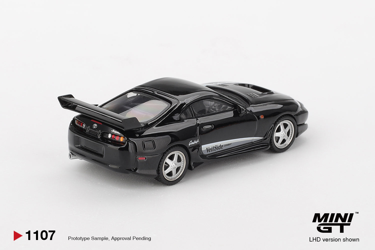 Mini GT 1/64 Toyota Supra VeilSide Combat V-II Black MGT01107-L Diecast Scale Model