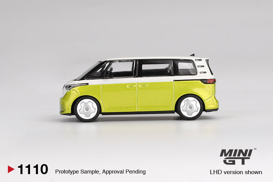 Mini GT 1/64 Volkswagen ID.Buzz Candy White/ Pomelo Yellow MGT01110-L Diecast Scale Model