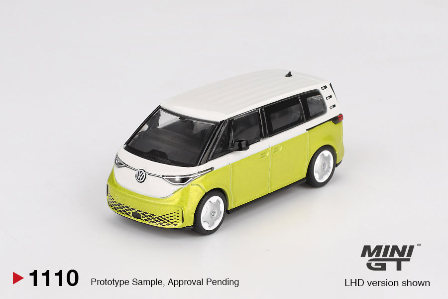 Mini GT 1/64 Volkswagen ID.Buzz Candy White/ Pomelo Yellow MGT01110-L Diecast Scale Model