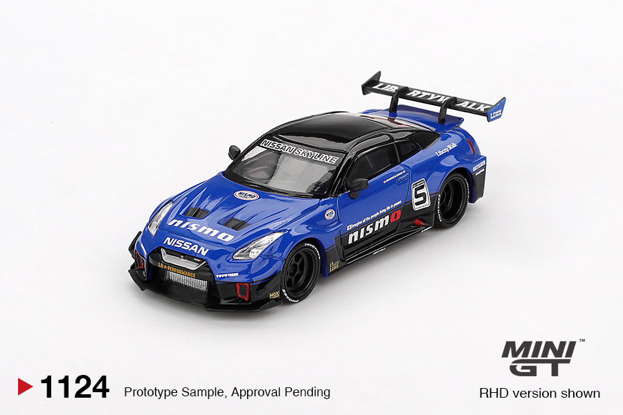 Mini GT 1/64 LB-Silhouette WORKS GT NISSAN 35GT-RR Ver.2 Blue MGT01124-L Diecast Scale Model