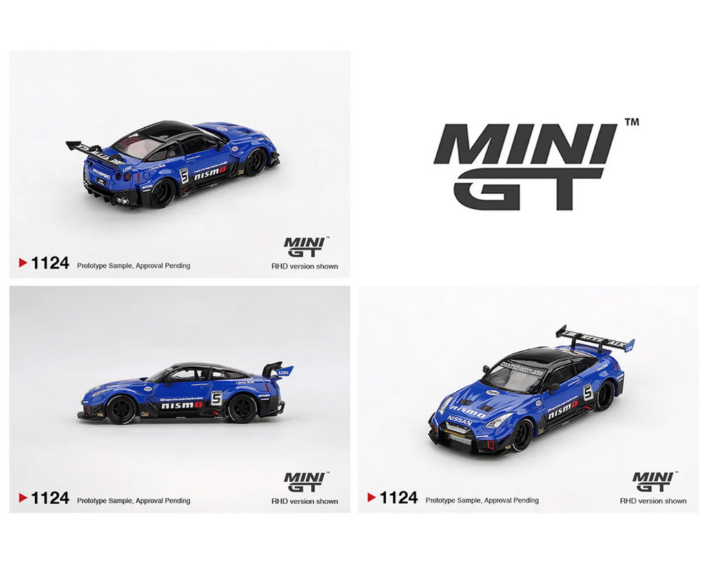 Mini GT 1/64 LB-Silhouette WORKS GT NISSAN 35GT-RR Ver.2 Blue MGT01124-L Diecast Scale Model