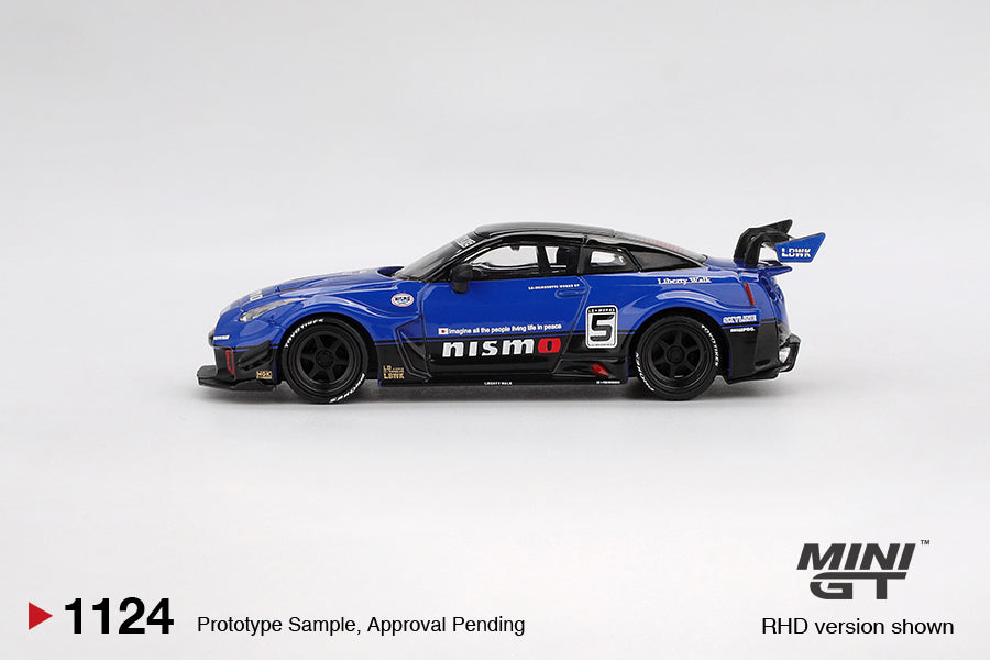 Mini GT 1/64 LB-Silhouette WORKS GT NISSAN 35GT-RR Ver.2 Blue MGT01124-L Diecast Scale Model