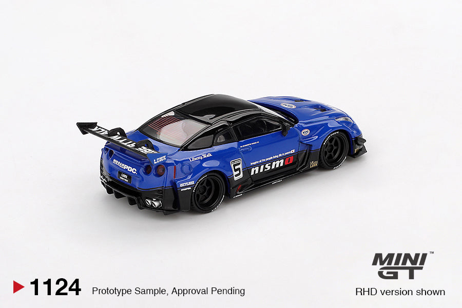 Mini GT 1/64 LB-Silhouette WORKS GT NISSAN 35GT-RR Ver.2 Blue MGT01124-L Diecast Scale Model