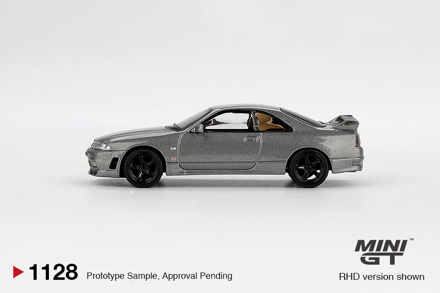 Mini GT 1/64 NISSAN Skyline GT-R Dark Metal Gray (NISMO BCNR33 CRS Version) MGT01128-R Diecast Scale Model Car