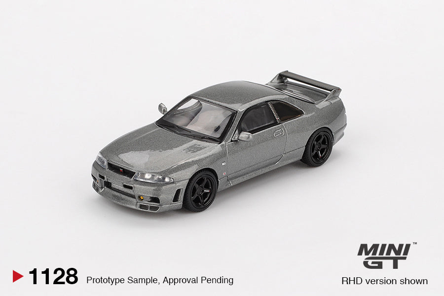 Mini GT 1/64 NISSAN Skyline GT-R Dark Metal Gray (NISMO BCNR33 CRS Version) MGT01128-R Diecast Scale Model Car