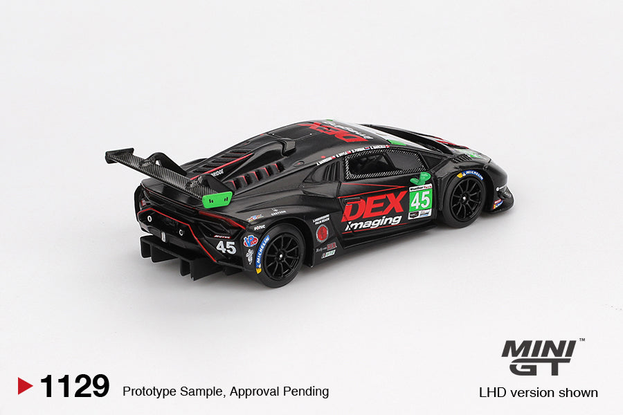 Mini GT 1/64 Lamborghini Huracán GT3 EVO2 #45 No. 45 DEX Imaging  2024 IMSA Daytona 24 Hrs MGT01129-L
