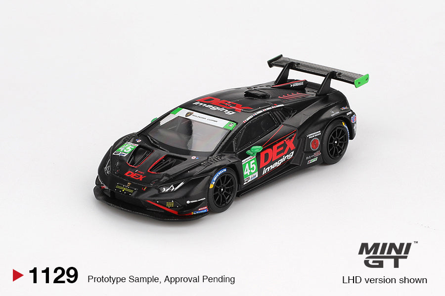 Mini GT 1/64 Lamborghini Huracán GT3 EVO2 #45 No. 45 DEX Imaging  2024 IMSA Daytona 24 Hrs MGT01129-L