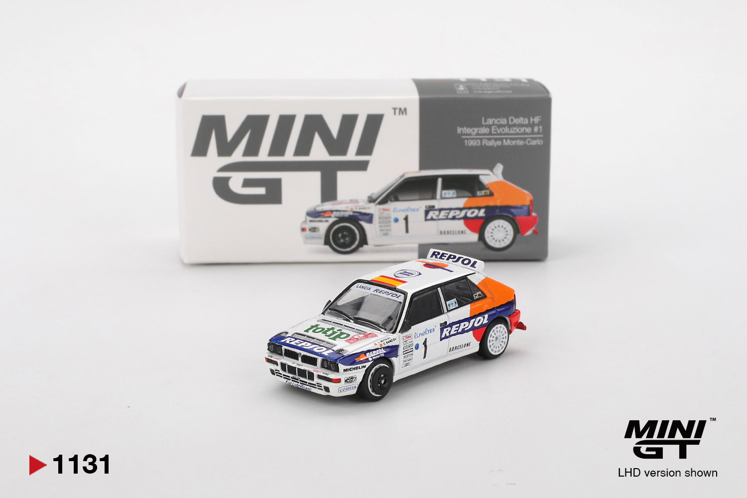 Mini GT 1/64 Lancia Delta HF Integrale Evoluzione #1 1993 Rallye Monte-Carlo MGT01131-L Diecast Scale Model