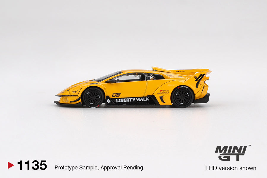 Mini GT 1/64 Lamborghini LB-Silhouette WORKS MURCIELAGO GT Evo Yellow MGT01135-L Diecast Scale Model