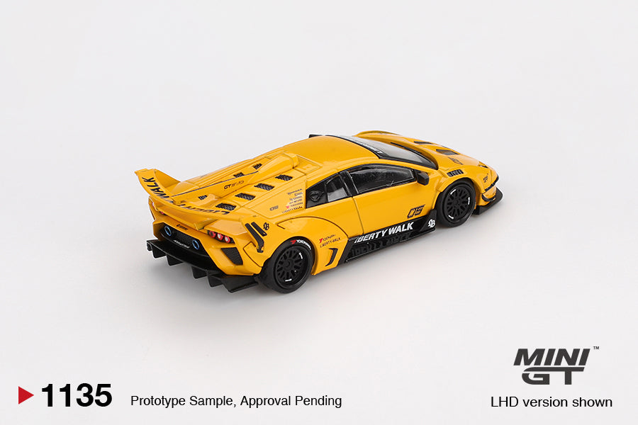 Mini GT 1/64 Lamborghini LB-Silhouette WORKS MURCIELAGO GT Evo Yellow MGT01135-L Diecast Scale Model