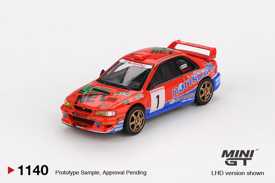 Mini GT 1/64 Subaru Impreza WRC97 #1 1999 DRM Champion MGT01140-L Diecast Scale Model