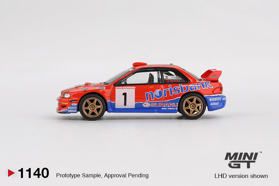 Mini GT 1/64 Subaru Impreza WRC97 #1 1999 DRM Champion MGT01140-L Diecast Scale Model