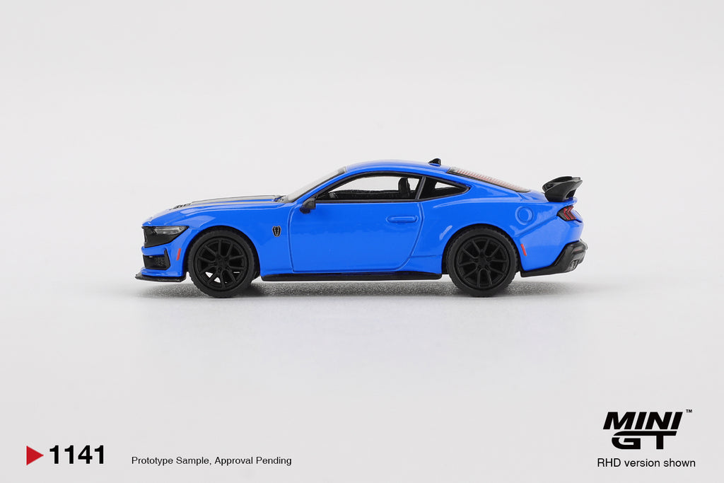 Mini GT 1/64 Ford Mustang Dark Horse 2024 Grabber Blue MGT01141-L Diecast Scale Model