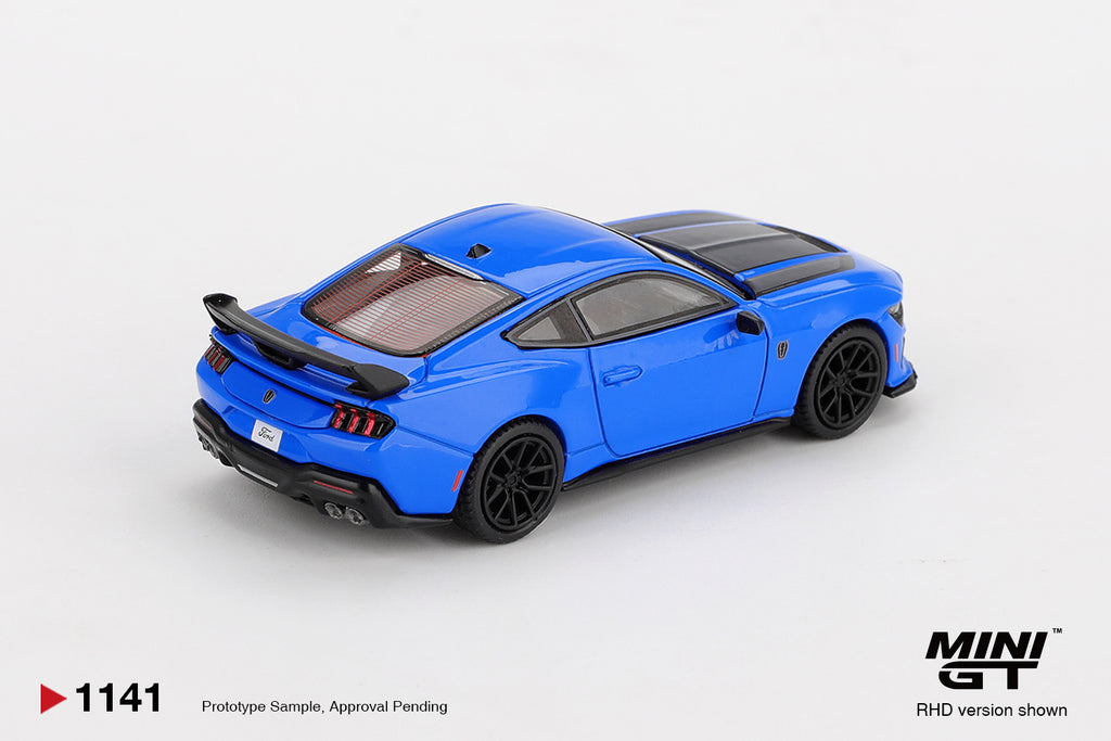 Mini GT 1/64 Ford Mustang Dark Horse 2024 Grabber Blue MGT01141-L Diecast Scale Model